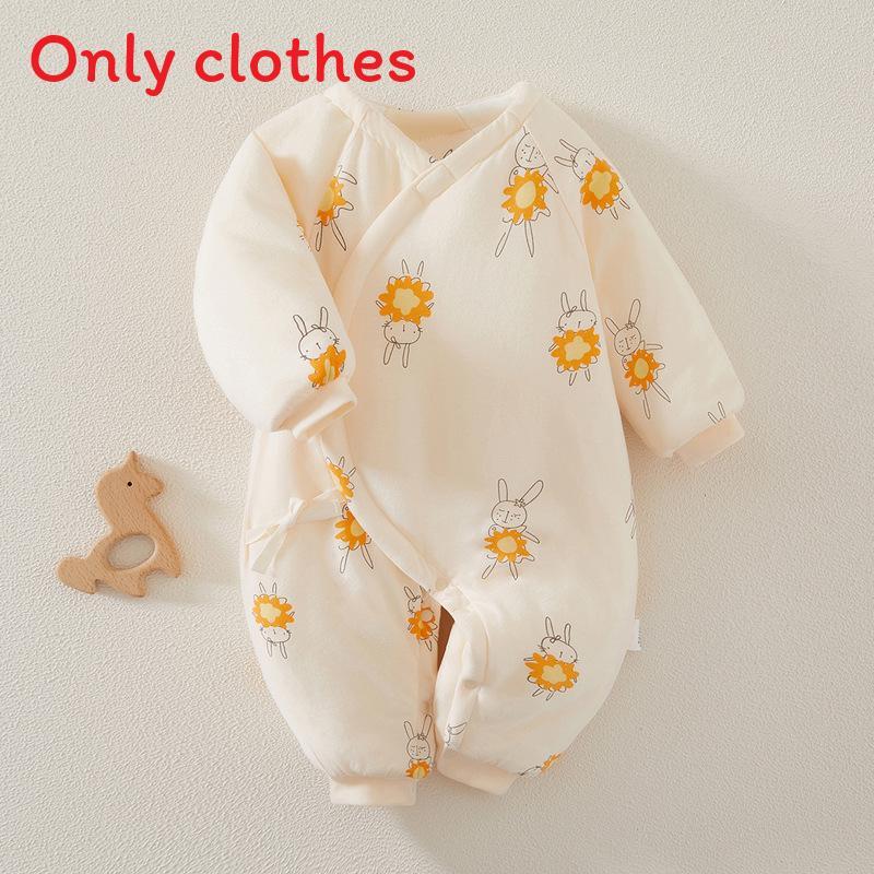 Baby Boy Girl Winter Thick Cotton Hanbok With Slipon Closure For Newborns