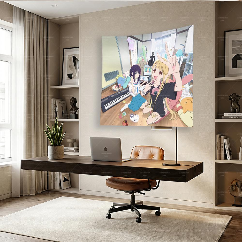 TTouhou Project KKaguya HHouraisan Anime Tapestry Wall Hanging for Bedroom Living Room Dorm Home Decor