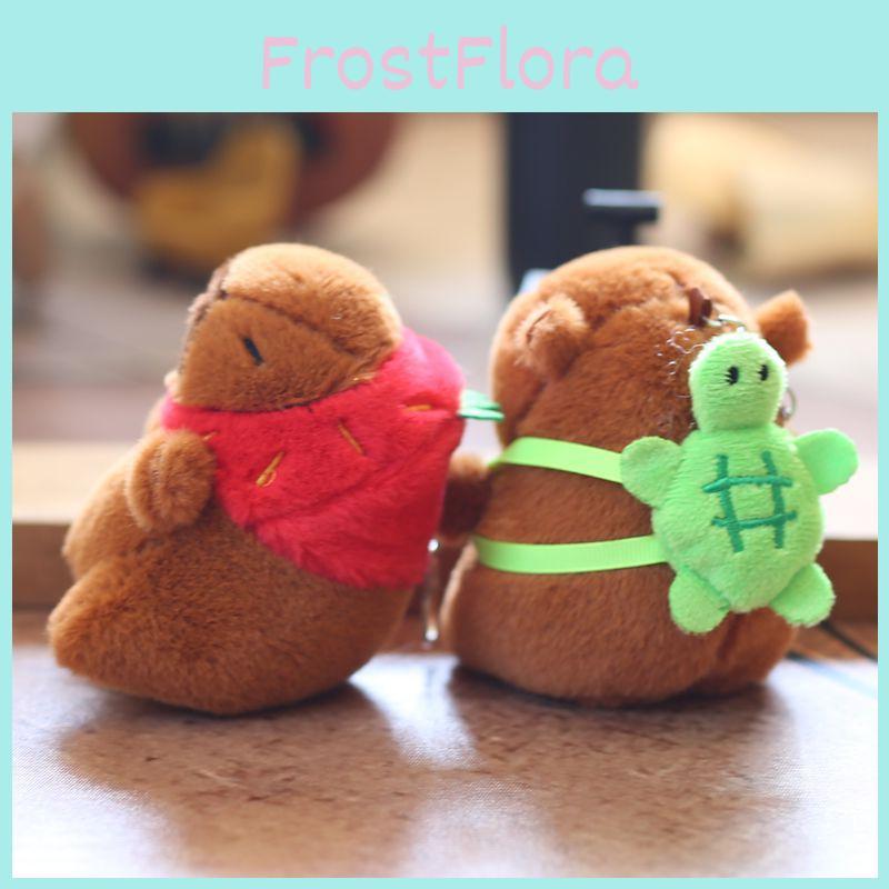 Capybara Keychain Plush Toy Pp Cotton Stuffed Bag Decor For Gift Children