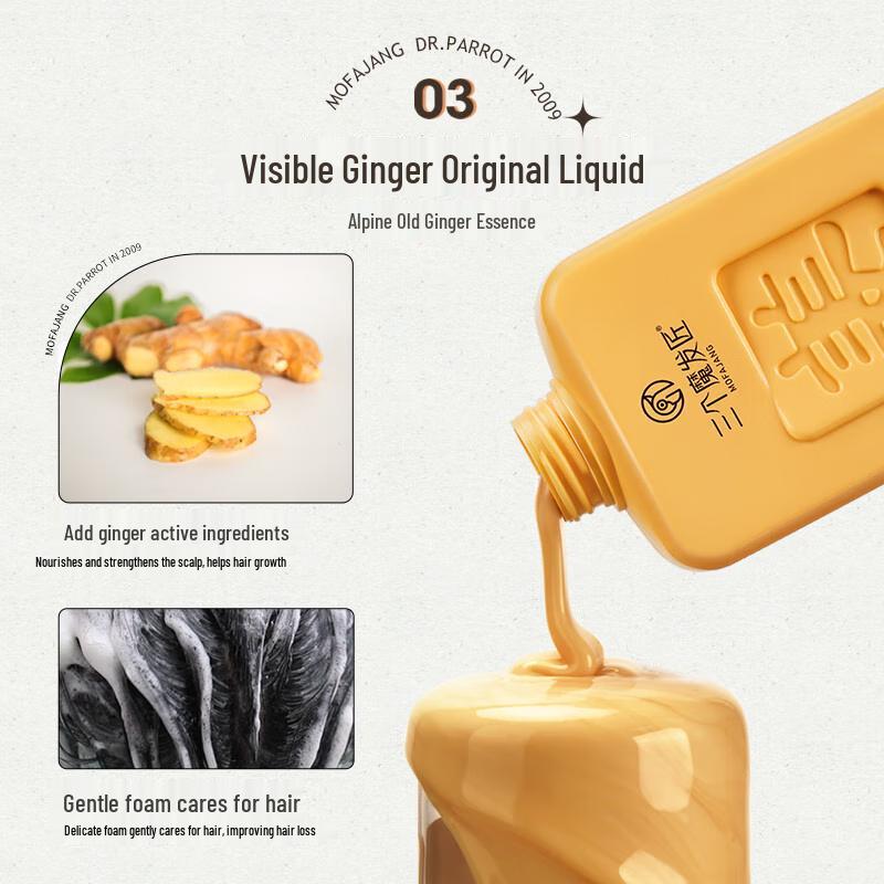 Three Magicians Anti-Hair Loss Ginger Shampoo