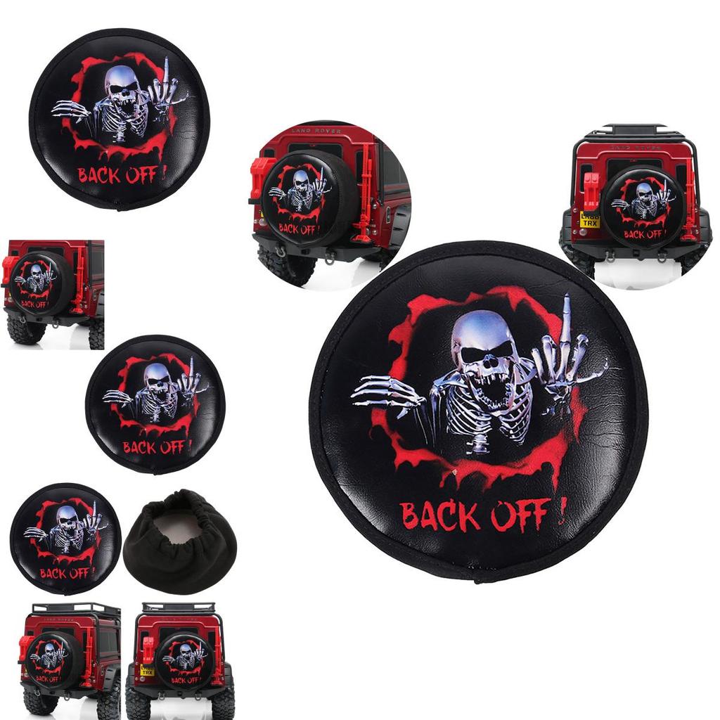 Stylish Skeleton Spare Tire Cover For 1/10 Rc Crawler Wrangler Traxxas Trx-4