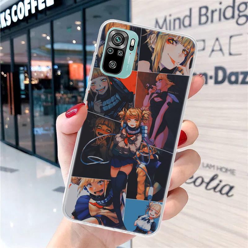 Himiko Toga Anime Soft Phone Case For Xiaomi Redmi Note 13 14 15 Pro Plus 12S 12 14S 11S 11E 10 10S 11 11T 5G 4G Cover Coque Red