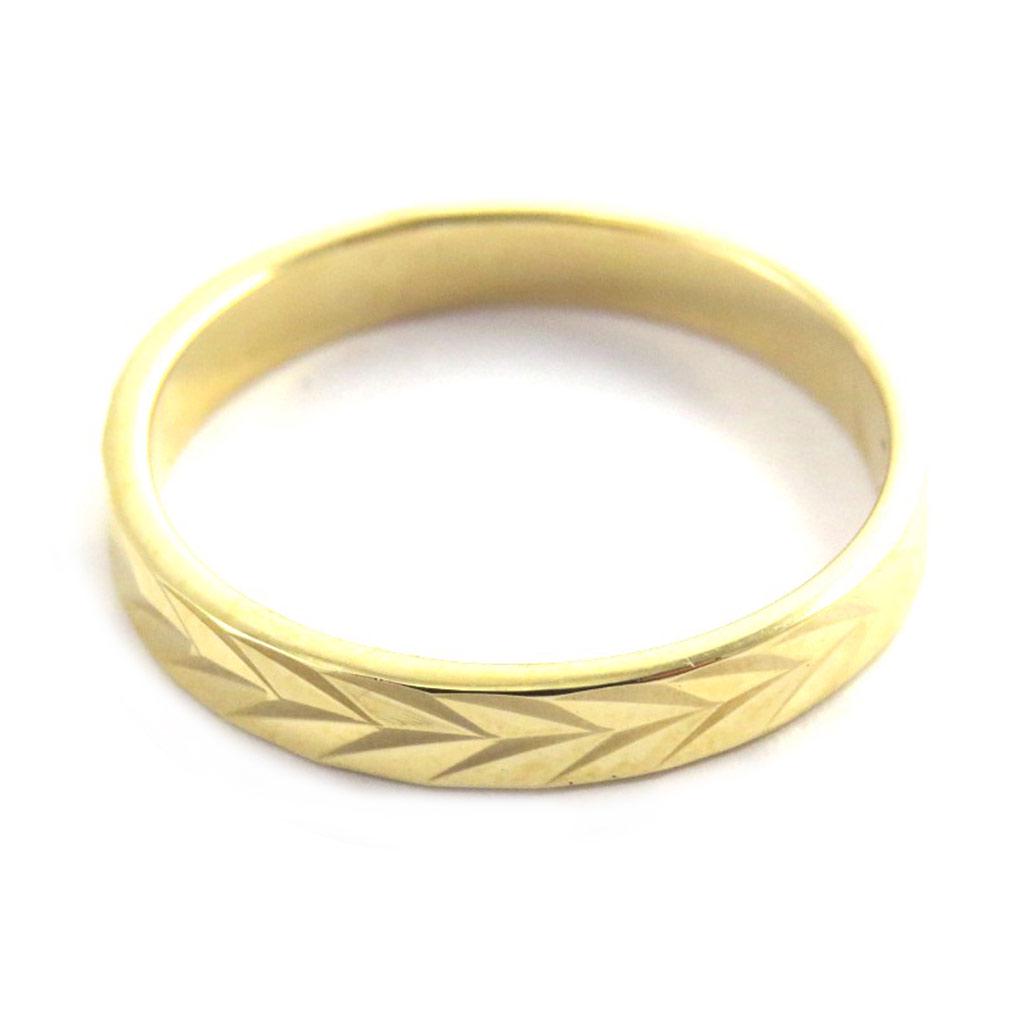 Wedding Band Gold Plated 'Lien d'Amour' Golden - 4 Mm