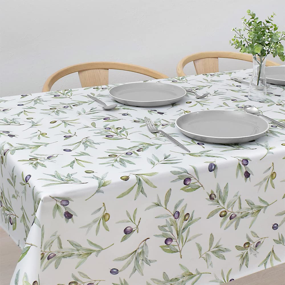 STYLE Decor Laminated Scandinavian 120cm x Olive Tree with a pocket tissue Tablecloth, Vinyl, Waterproof, Style, 150cm, Design, W4801900-NVL2603