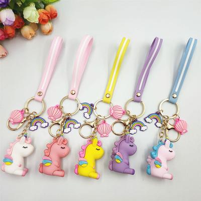 Set di Portachiavi Morbidi in Gomma PVC Unicorno – Accessorio per Auto, Borsa e Regalo