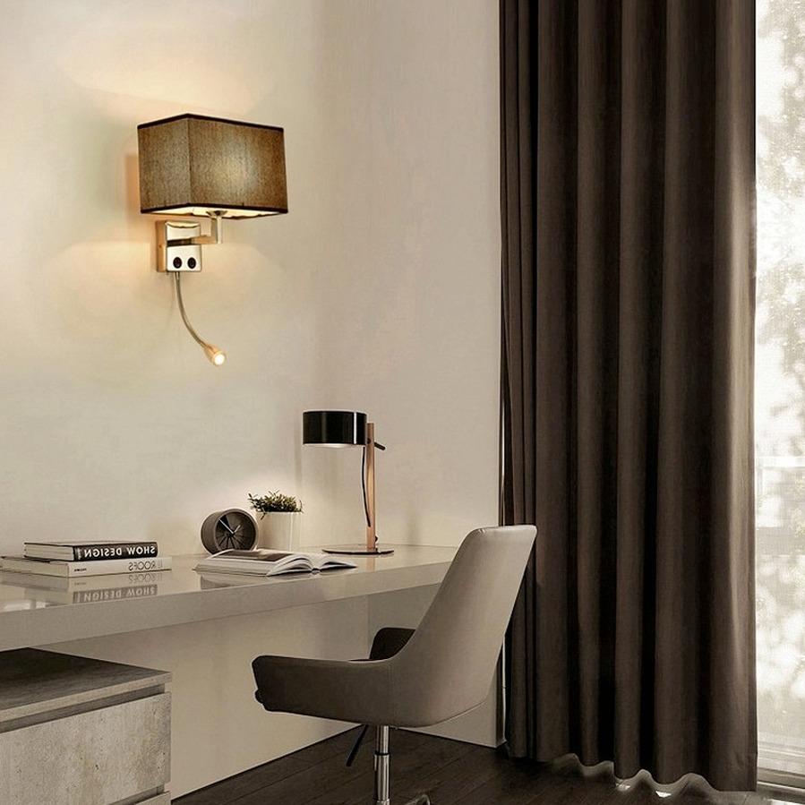

VnnZzo indoor LED wall lamp bedside bedroom decal wall lamp with switch E27 bulb indoor bed headboard home hotel wall lamp