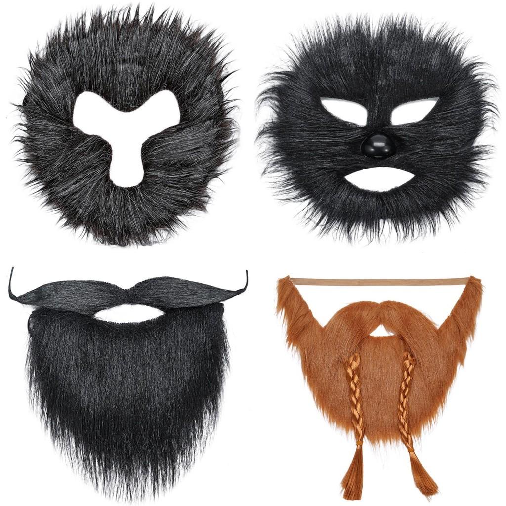 Halloween Fake Beard With Monkey Design For Adults Party Costumes