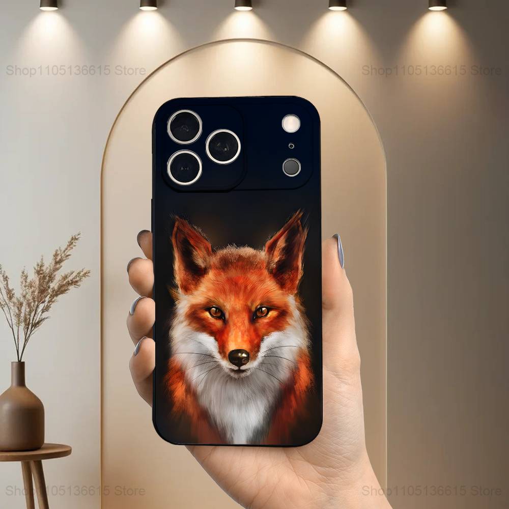 

Крутой Арт-Керамика Лиса Для iPhone 8,7,11,12,15,14,13,16,17,Plus,Pro Max,XS,X,XR,SE,Mini,Мягкий Силиконовый Черный Чехол iPhone14PRO
