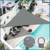 UV Sun Sail Gray Triangle Garden Shade 3.6x3.6x3.6 M
