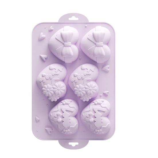 

Шоколадная форма в форме сердца Пищевой пластик Безопасно для посудомоечной машины Антипригарная Без BPA Форма для торта Узор ко Дню святого Валентина Силиконовая форма A