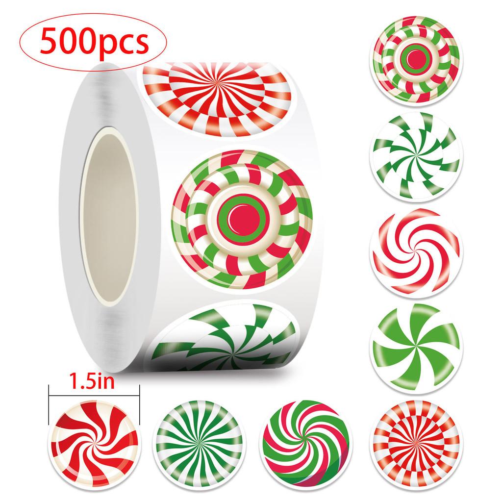 

Xh098 Красочные детские рождественские наклейки-роллы с конфетами для праздничного веселья