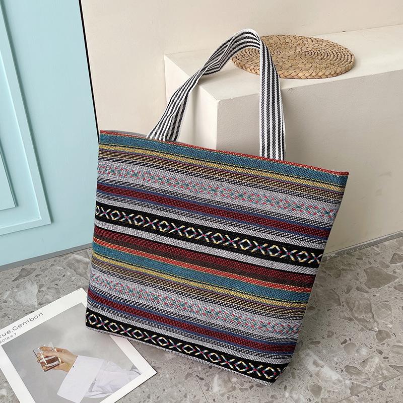 Neu Neu Matai Stickmuster Große Kapazität Tragbare Umhängetasche Einkaufstasche