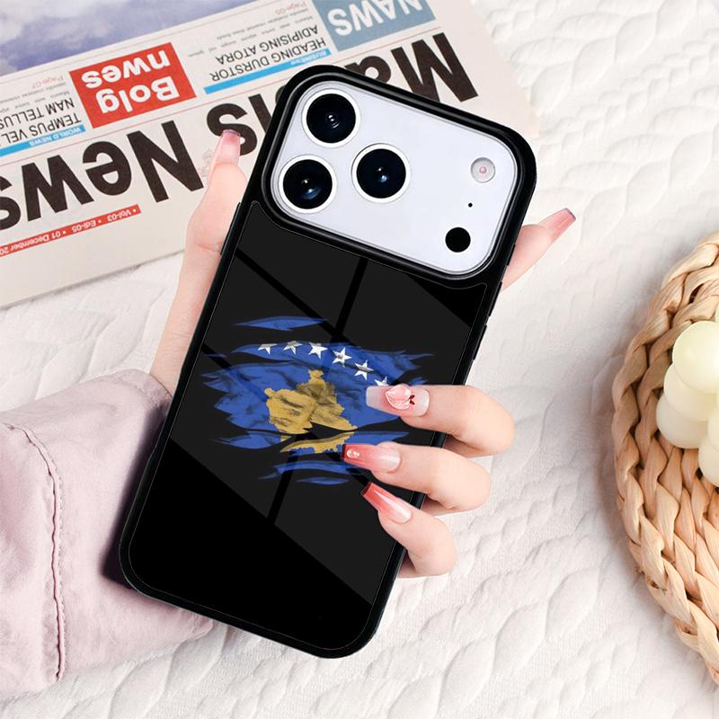 Kosovo Nationalflagge Handyhülle Für IPhone 17 16e 15 14 13 12 11 Pro Max Air Mini Weiche Schutzhülle
