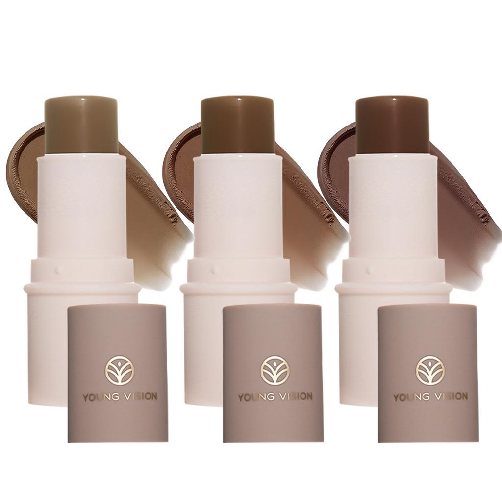 Three-color Multi-functional Facial Brightening and Contouring Stick - Used for Contouring, Brightening and Skin Smoothing