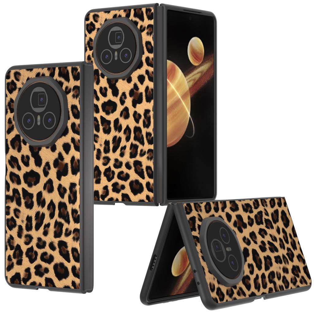 Für Honor Magic V3 5G Hülle PU+PC Handyhülle Leopardenmuster