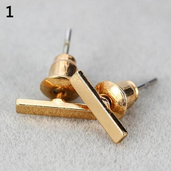 

1 пара женских модных ювелирных украшений 1 форма, простые крошечные серьги-гвоздики в стиле панк золотой