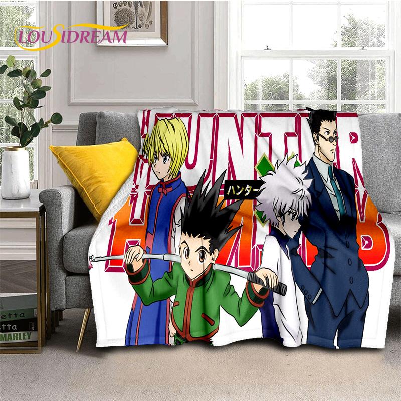 HxH Anime Hunter×Hunter Cartoon Soft Flannel Blanket for Beds Bedroom Sofa Picnic,Throw Blanket for Cover Outdoor Leisure Nap