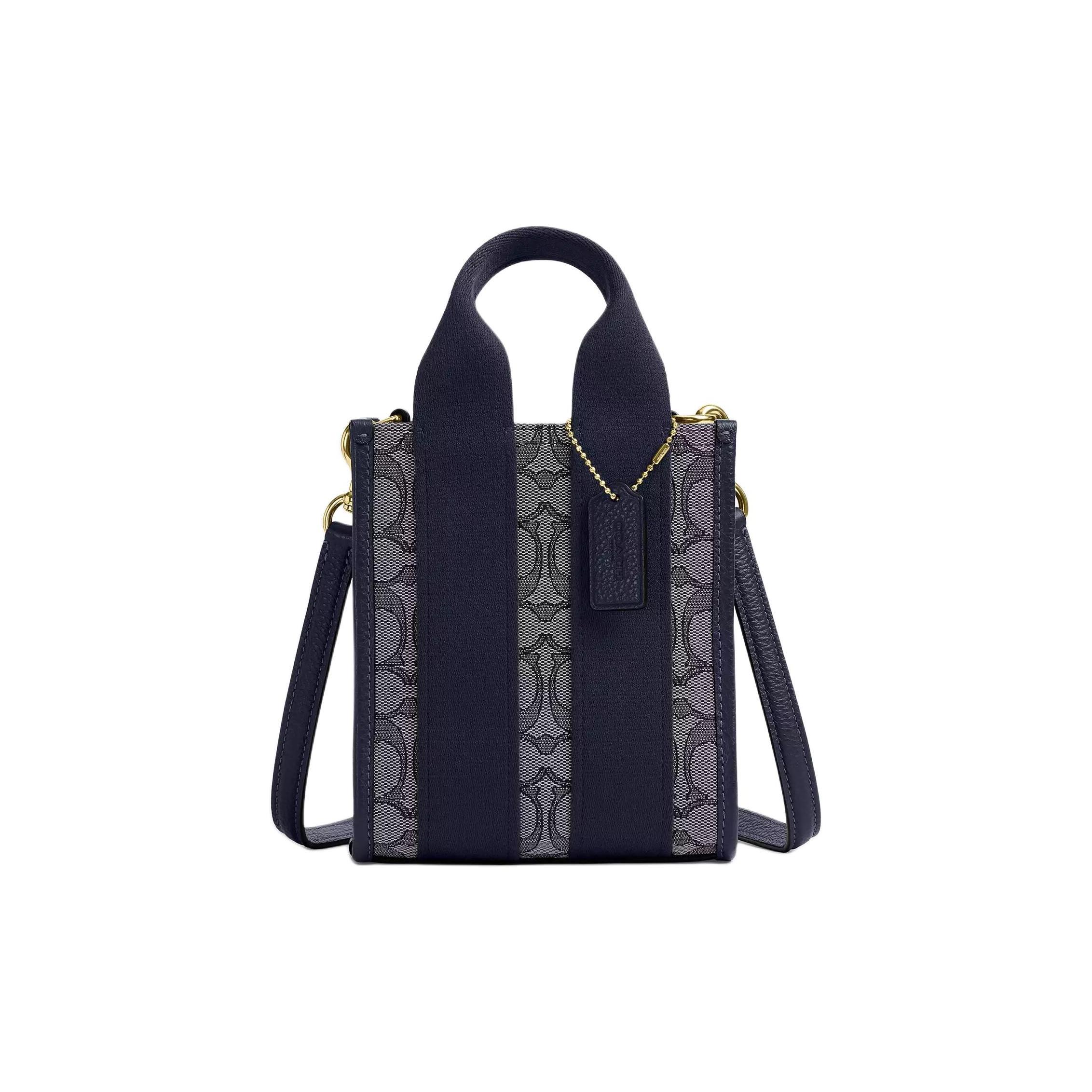 

Coach Smith 15 Logo Charm Removable Shoulder Strap Pebble Leather Mini Crossbody Bag Women handbags Navy-Blue CCL75-IMX1X Basic Set (Bag+Dust Bag)