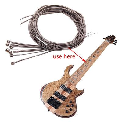 43-inch 7-String Silver Electric Bass Strings DIY Assembly Kit