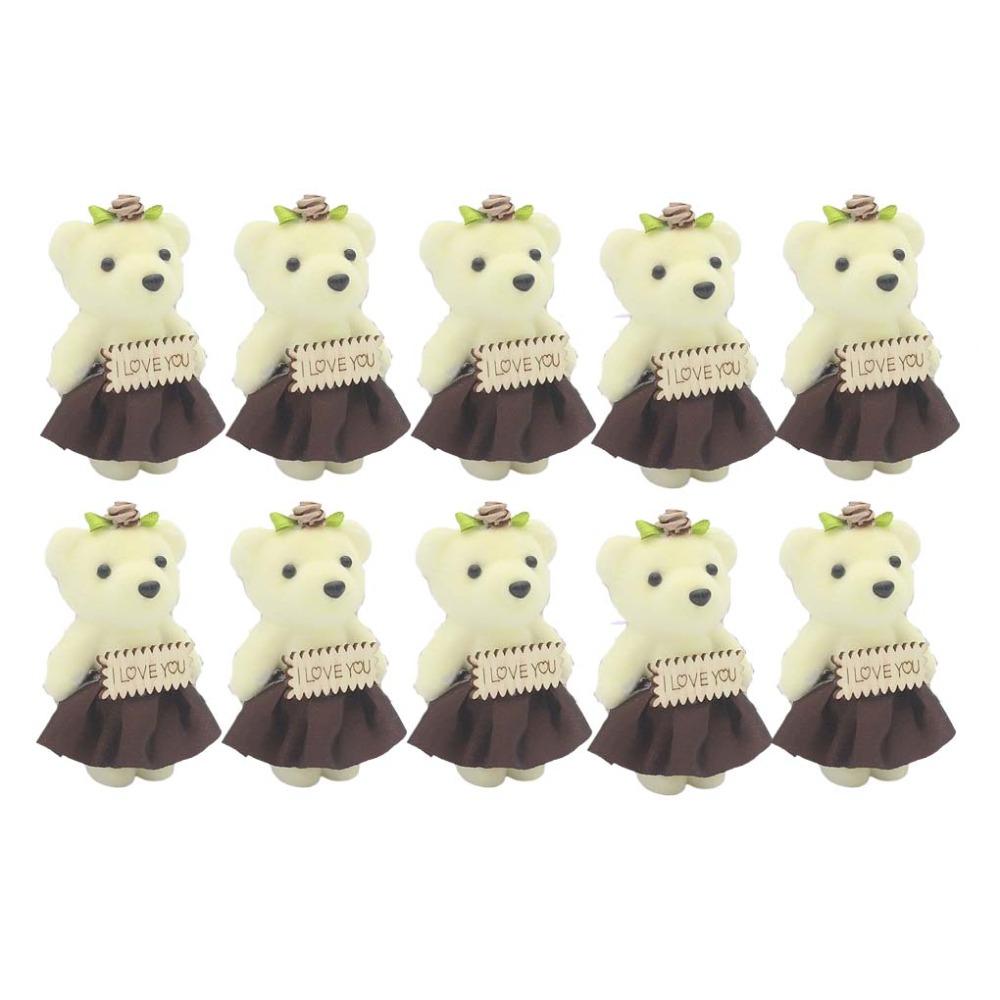 10 adet/takım Peluş Bebek Ayı Peluş Köpük Oyuncaklar Köpük Ayı Karikatür Buket Bebek Sevgililer Günü