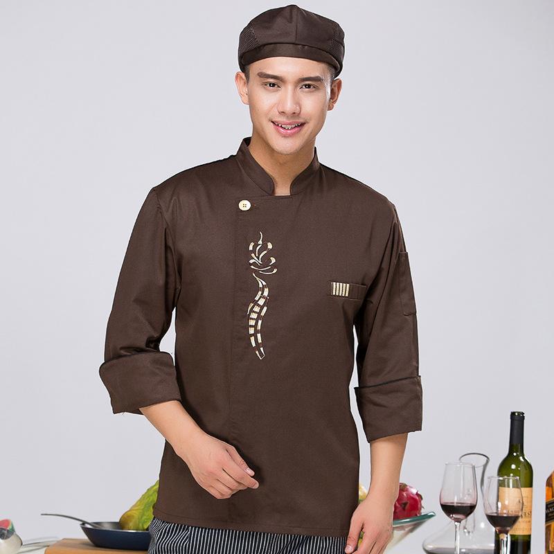 Veste de chef pour homme et femme, uniforme de restaurant à manches longues, veste de cuisinier, vêtements de cuisine, boulanger, serveur