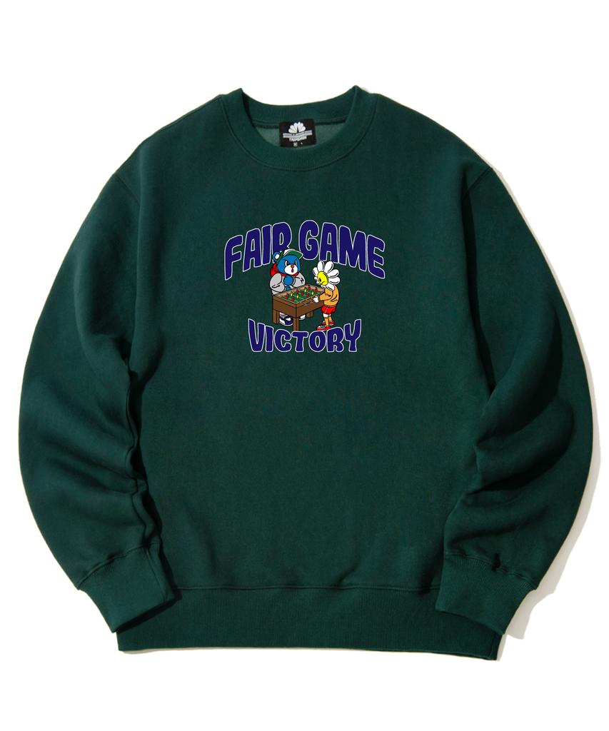 TRIPSHION Fair Game Friends Graphic Crewneck - Green