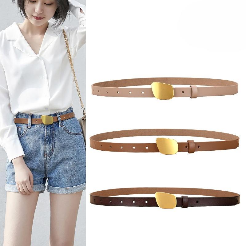 Women's Genuine Leather Belt Women's Belt Retro Versatile Jeans Casual Decorative Women's Belt
