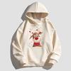 Cross-border new printed Christmas deer jumper, men's and women's fashion jumper, street style hooded sweatshirt