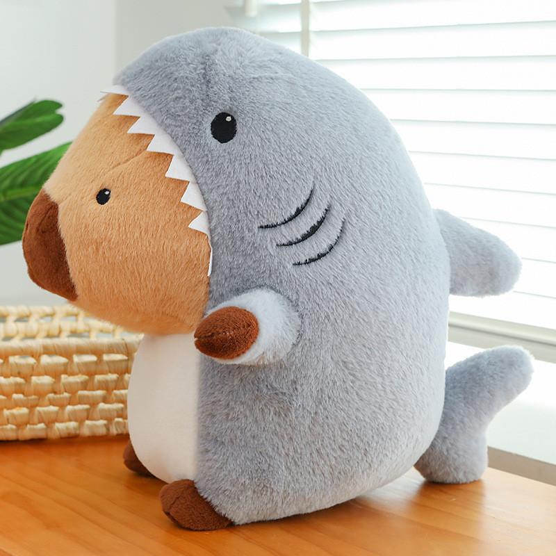 

Акула Капибара Превращается в Плюшевую Игрушку Милая Девочка Дети День Рождения Праздник Кукла Подарок 35cm/13.78in