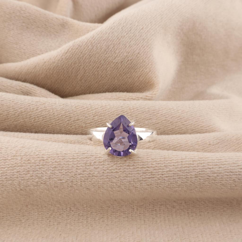 Iolite Gemstone 925 Sterling Silver Jewelry Handcrafted Women Ring For Mother RR-81-6
