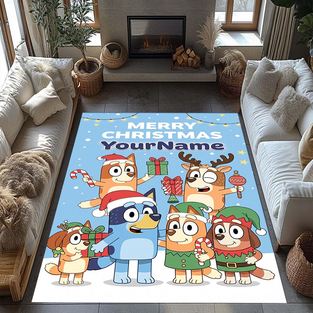 Bluey 108 Personalized Name Floor Rug Office Rug Suitable for Balcony Entryway Decorate room Kitchen Antislip Carpet Office home decor