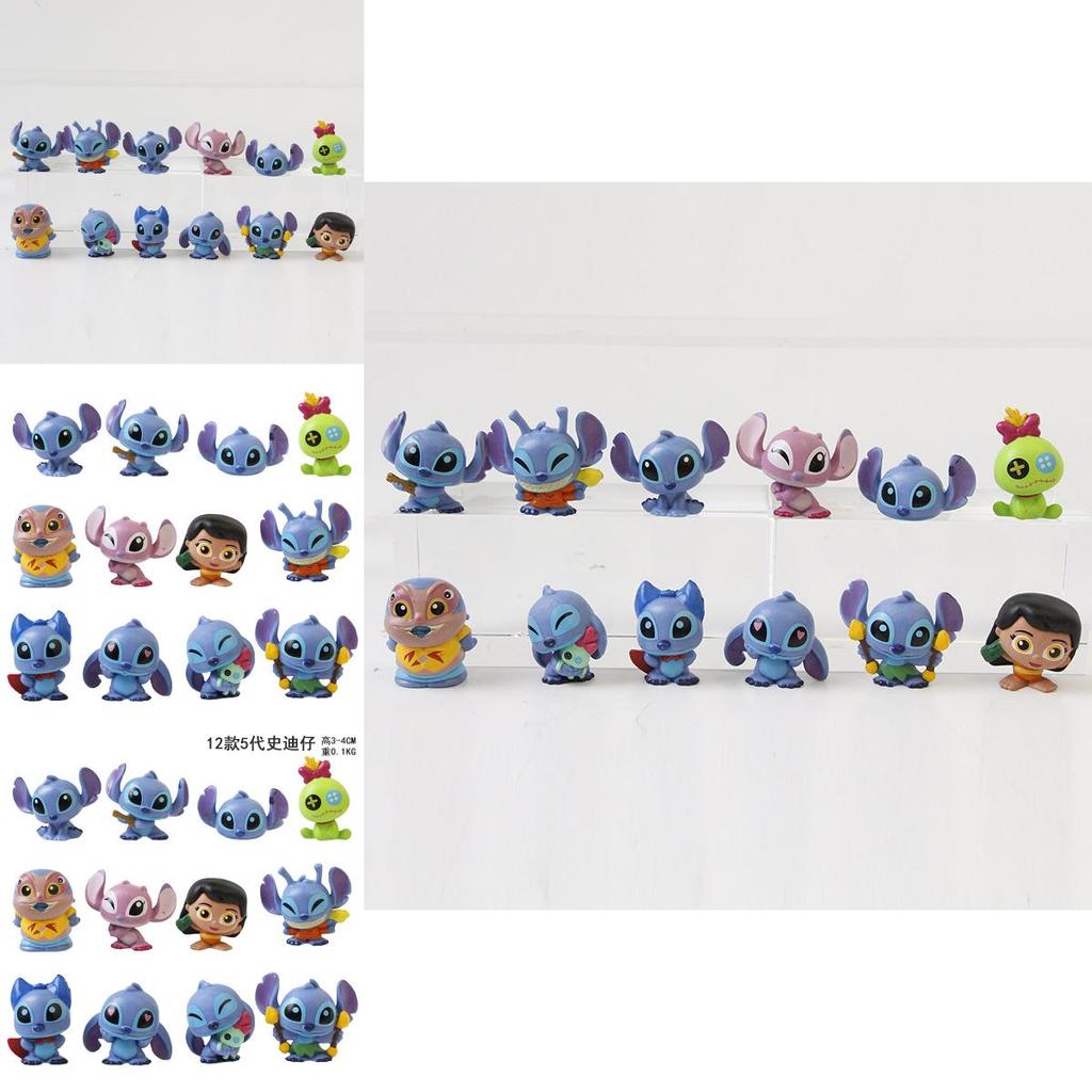Stitch Pvc Collectible Figurines Set With Cute Largeeyed Dolls For Kids And Collectors