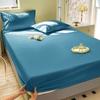 Solid Color Waterproof Mattress Fitted Sheet, Durable TPU Waterproof Backing Bed Cover, Smooth Breathable Bed Sheet for Home Hotel