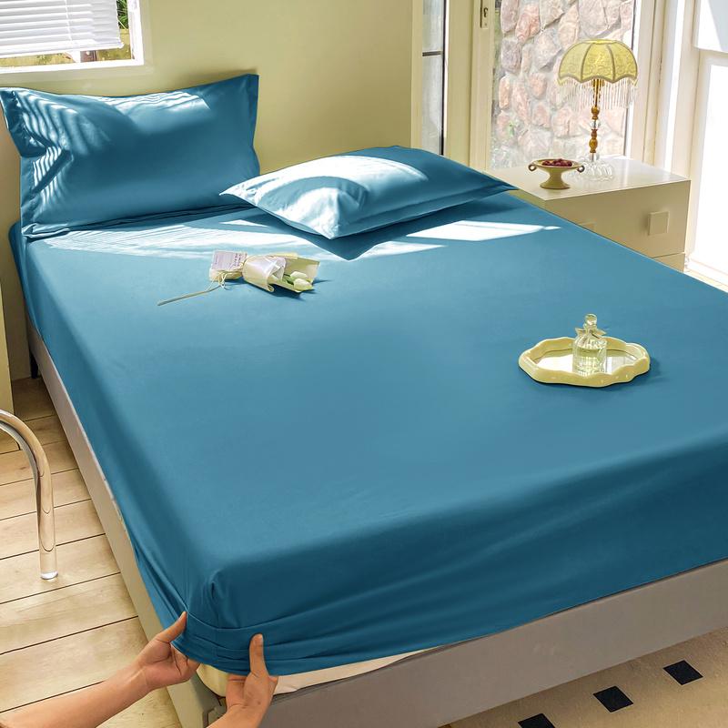 Solid Color Waterproof Mattress Fitted Sheet, Durable TPU Waterproof Backing Bed Cover, Smooth Breathable Bed Sheet for Home Hotel