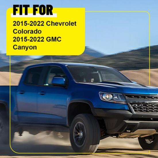 For 2015- Chevrolet Colorado Glossy Black Pillar Post Door Trim Accessories