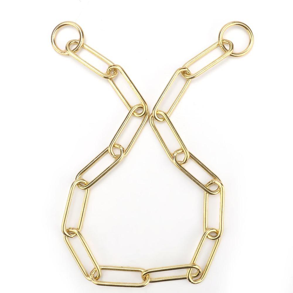 Solid Copper Dog Chain Square Link Smooth Polished Copper Pet Neck Band Heavy Duty Build Adjustable Loop