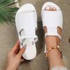 Summer New Arrival Casual Solid Color Open Toe Slippers Comfortable Non-slip Women's Low Heel Sandals 36-43