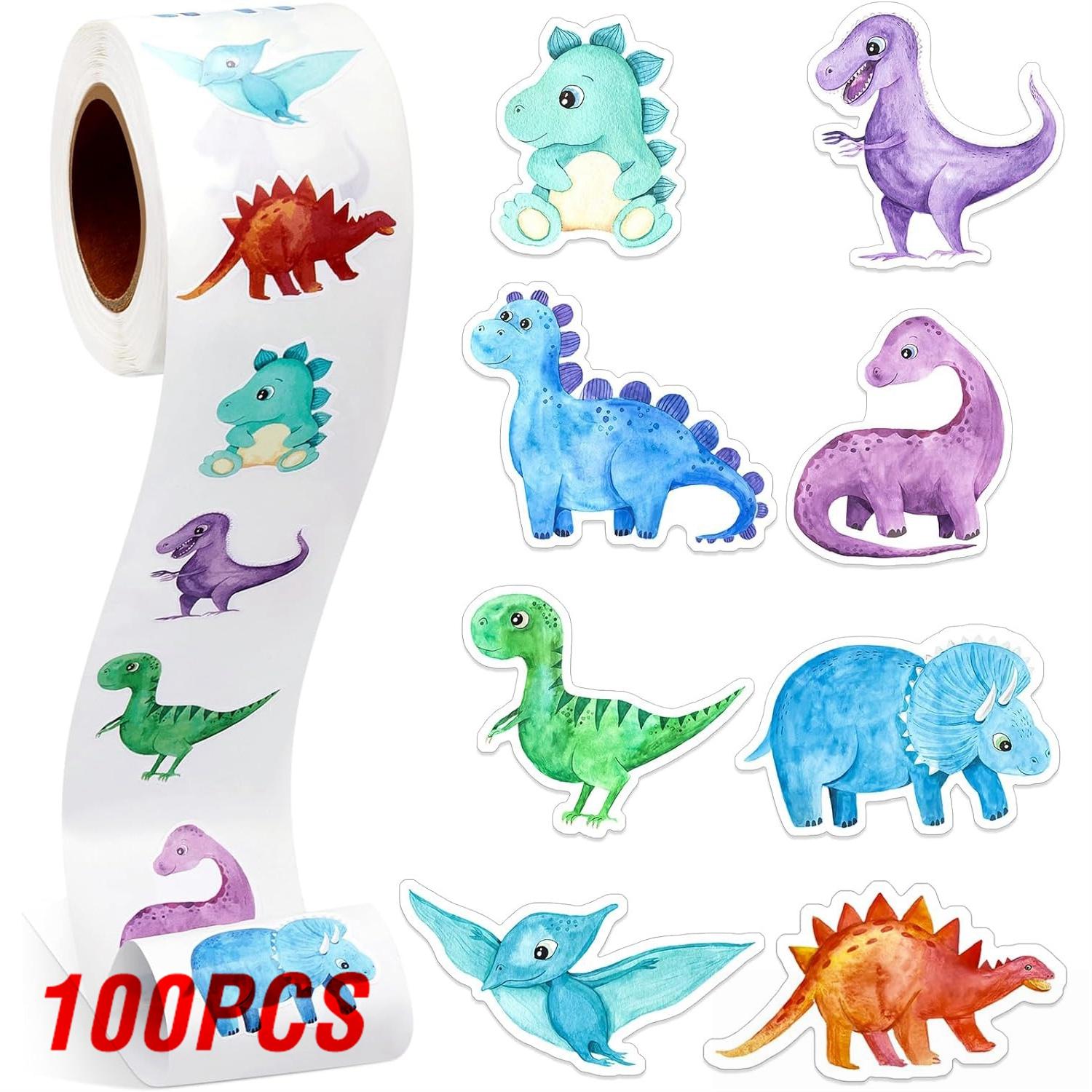 

100-500pcs Dinosaur Animal Anomaly Shaped Sticker Decoration Gift Box Sticker Label Reward Stationery Sticker