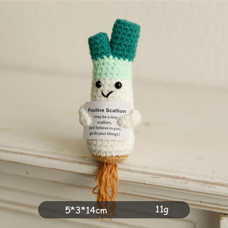 Mini Positive Energy Potatoes Hug Pocket Handmade Plush Wool Knitting Doll With Card Funny Christams Gifts Home Room Decoration