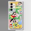 Phone Case for Samsung Galaxy A26 A24 A52 A31 A56 A50 A33 A52 A34 A35 A54 A15 A55 A23 A25 A51 A16 A36 A13 Cute Crayons Shinchans