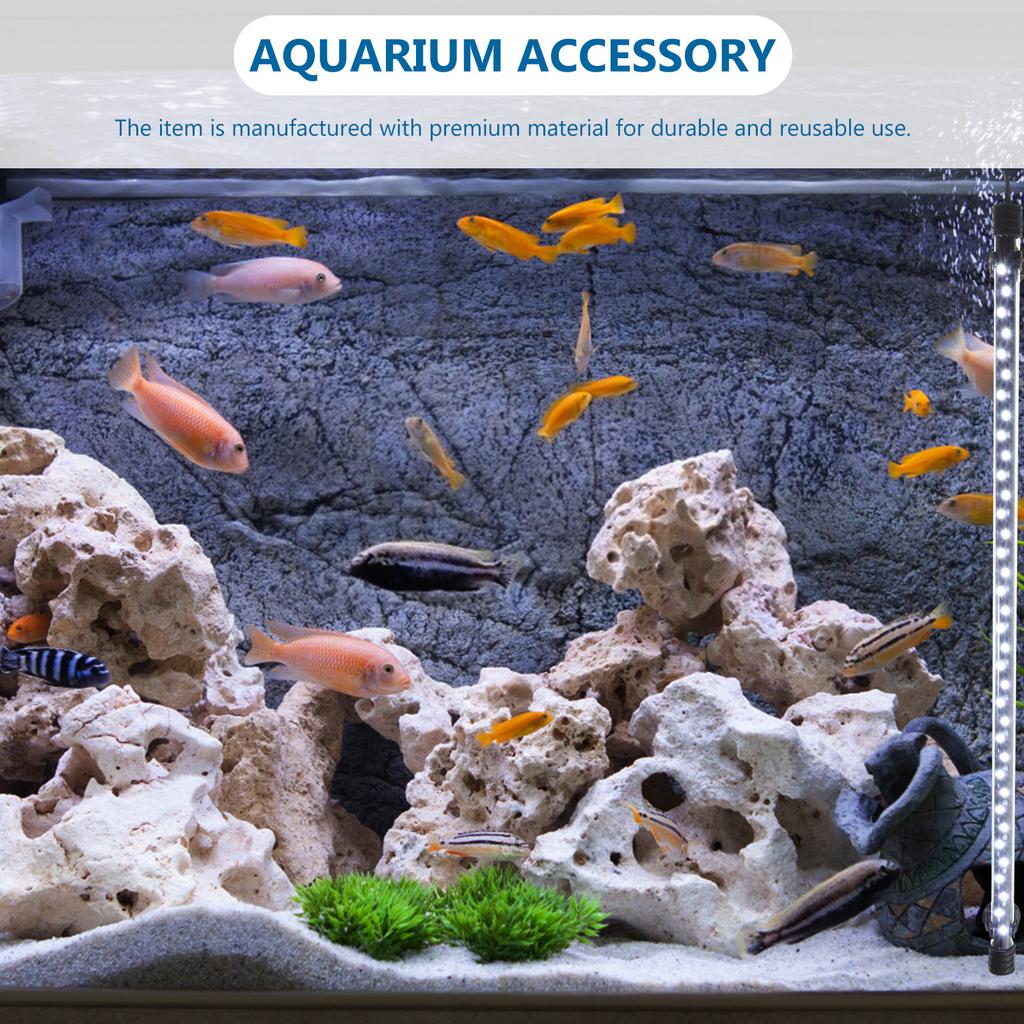 1Pcs Aquarium Light Fish Tank LED Lamp Pure White Brightness Home Aquarium Lighting Lamp Fish Tank Landscaping Light Easy Setup