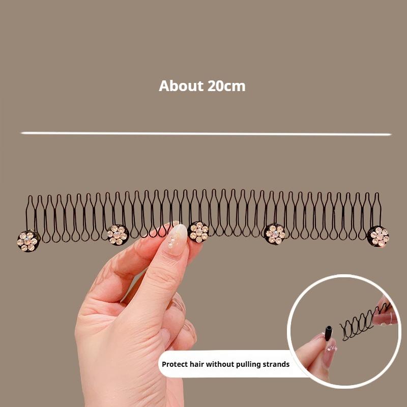 Broken Hair Tidying Artifact Invisible Fixed Hairpin Exquisite Pull Hair Comb Insert Comb Female Temperament Four-leaf Clover Hair Accessories