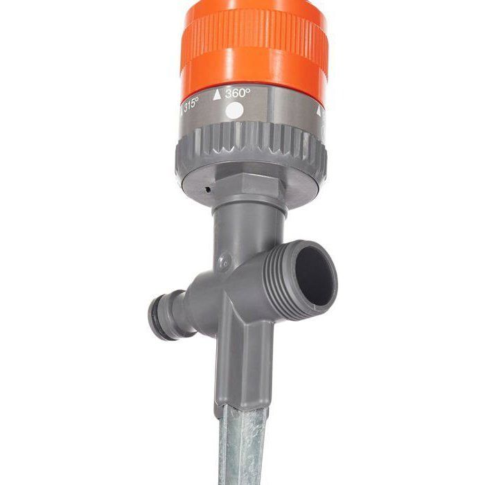 GARDENA Arroseur circulaire Vario Comfort – Surface 225m² max – Portée 8.5m max – Crans arrosage 45-360° – Garantie 5 ans (1949-20)