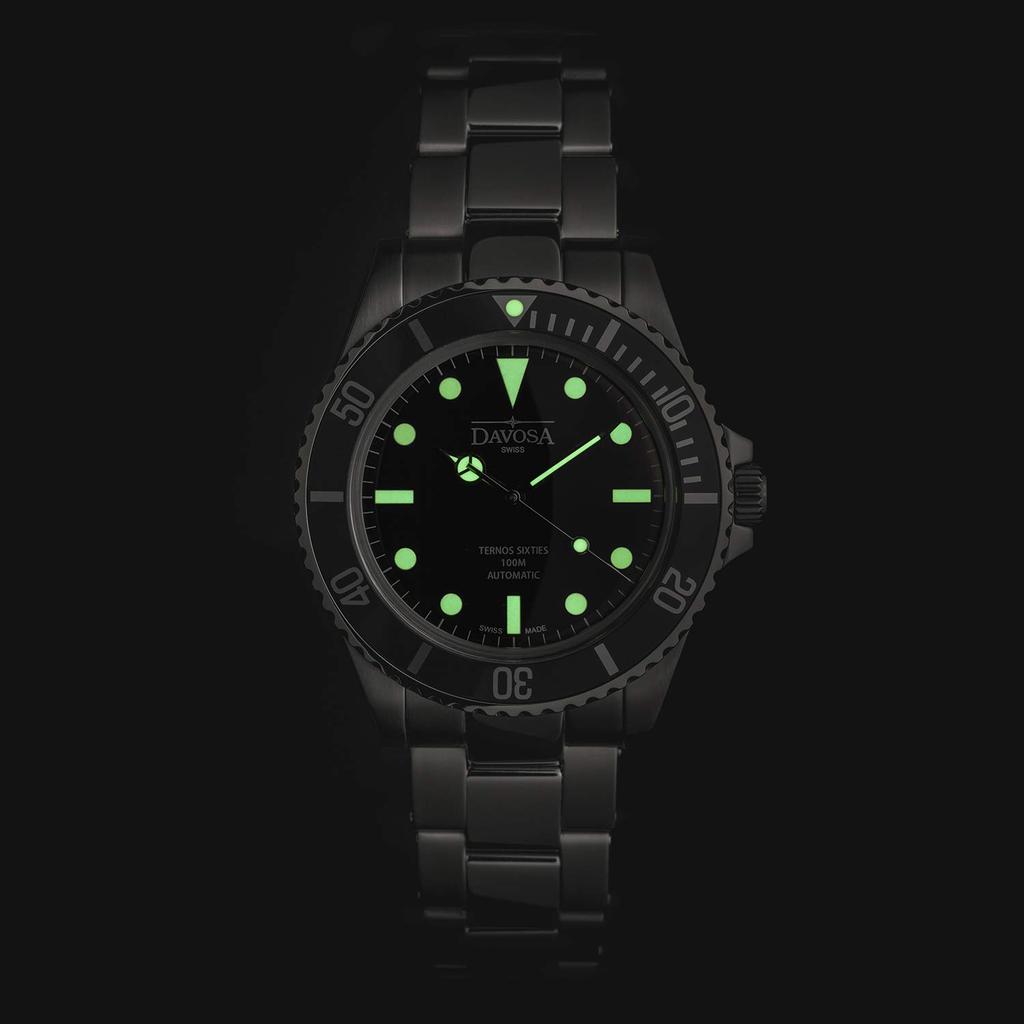 Davosa Automatic Water Resistant to 10 Swiss Silver 161.525.60S Men's Watch, ATM, Made,