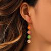 2023 New Cute Colorful Daisy Long Earrings Women's Simple Personality Fashion Unique Earrings Party Zircon Birthday Gifts