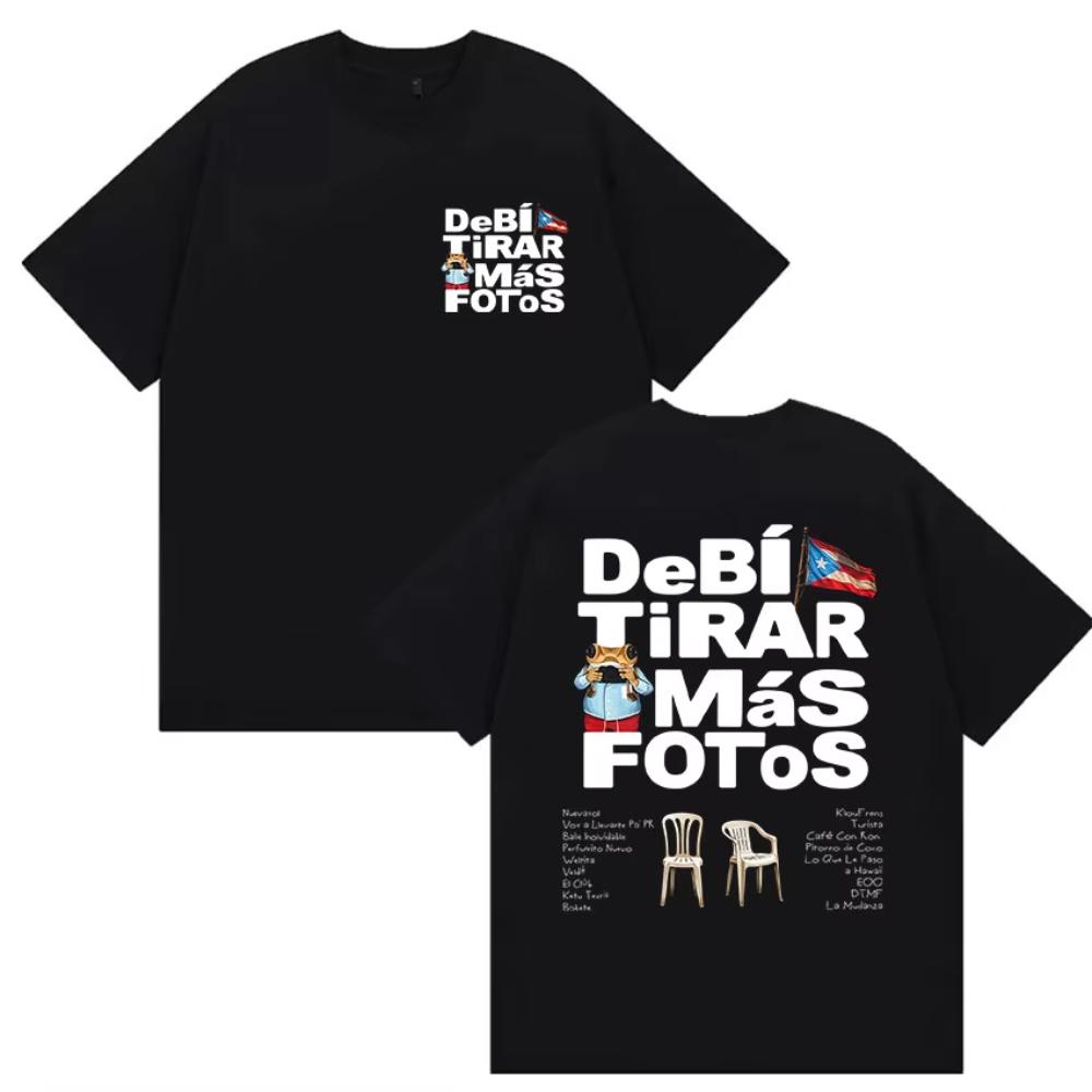 

Funny Debi Tirar Mas Fotos DTMF Print T Shirt 2026 Bad Bunny Cotton Short Sleeve T-Shirts Men Women Fashion Male Graphic T-shirt 5XL різнокольоровий