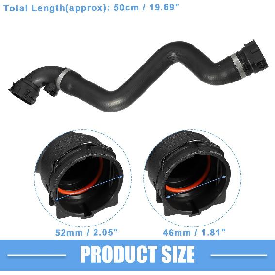 Radiator Coolant Hose Replace No.11531436407 for BMW 316Ci 2000-2005 Rubber Black