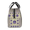 Custom Freemason Insulated Lunch Tote Bag for Women Masonic Pattern Portable Thermal Cooler Food Lunch Box Camping Travel