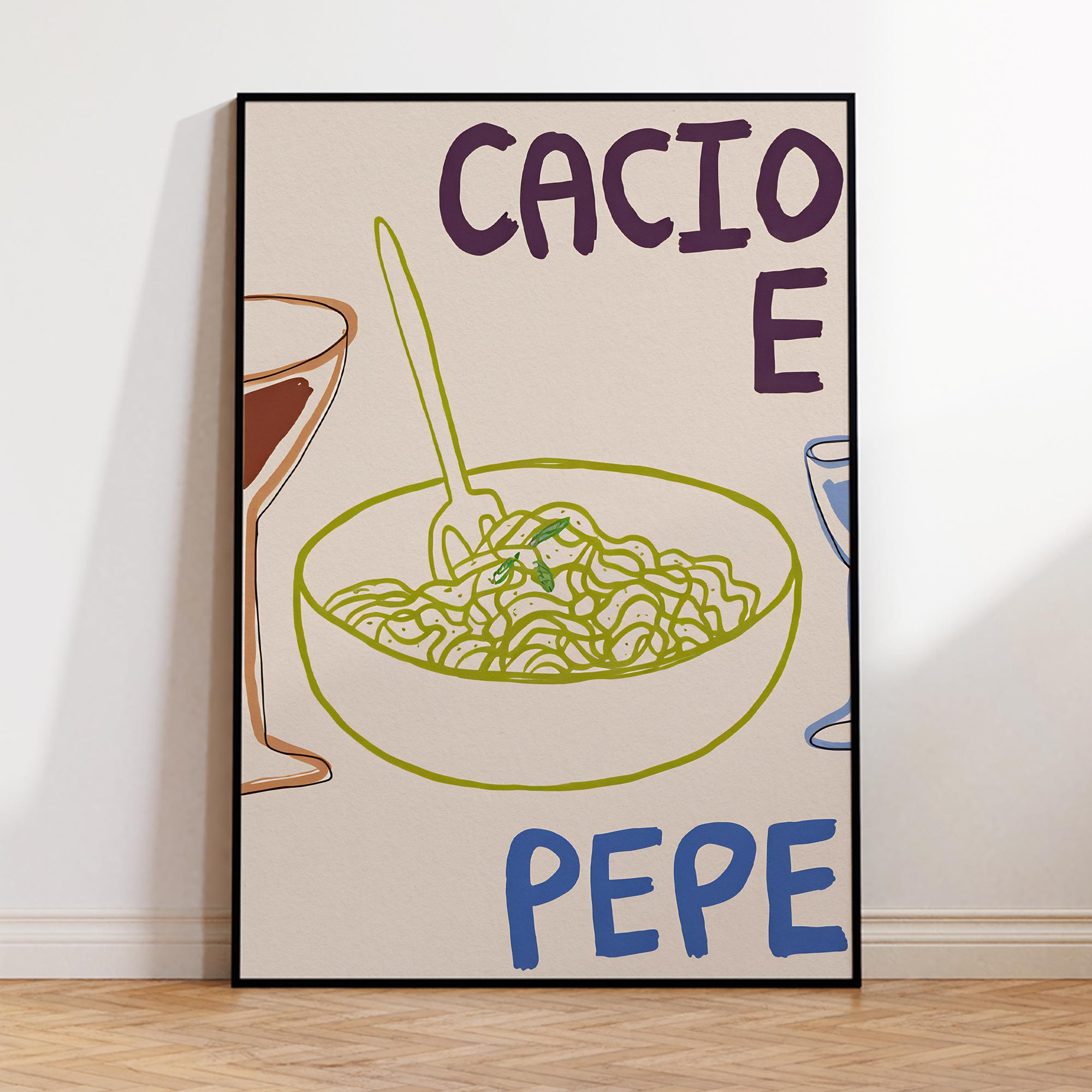 Modern Cacio E Pepe Spaghetti Bolognese Wall Art Prints Canvas Painting Poster Picture For Living Room Waterproof Home Decor 21X30CMNo Framed
