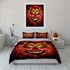 "Fiery Lion Roar with Electric Sparks" Print Bedding Set Duvet Cover Pillowcases (1* Duvet Cover 2* Pillowcases Do Not Include Comforter)